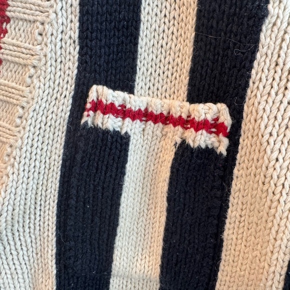 Vintage Striped V-Neck Cardigan Sweater - Picture 4 of 6